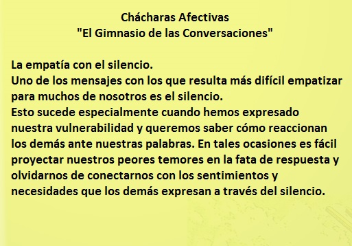Ch&aacute;charas Afectivas "El Gimnasio de las conversaciones"
