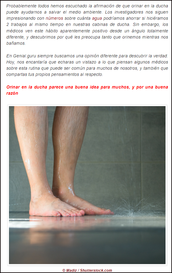  Es bueno o es malo orinar mientras te duchas