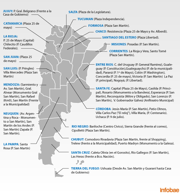 El mapa del #8N