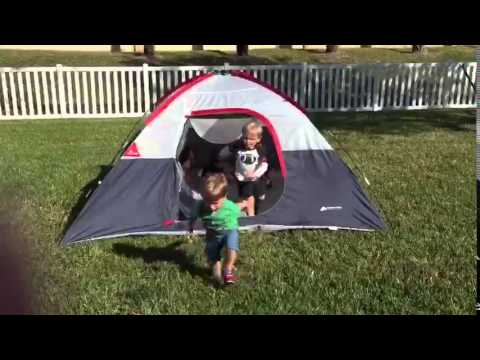 These little kids are really bad at exiting a tent