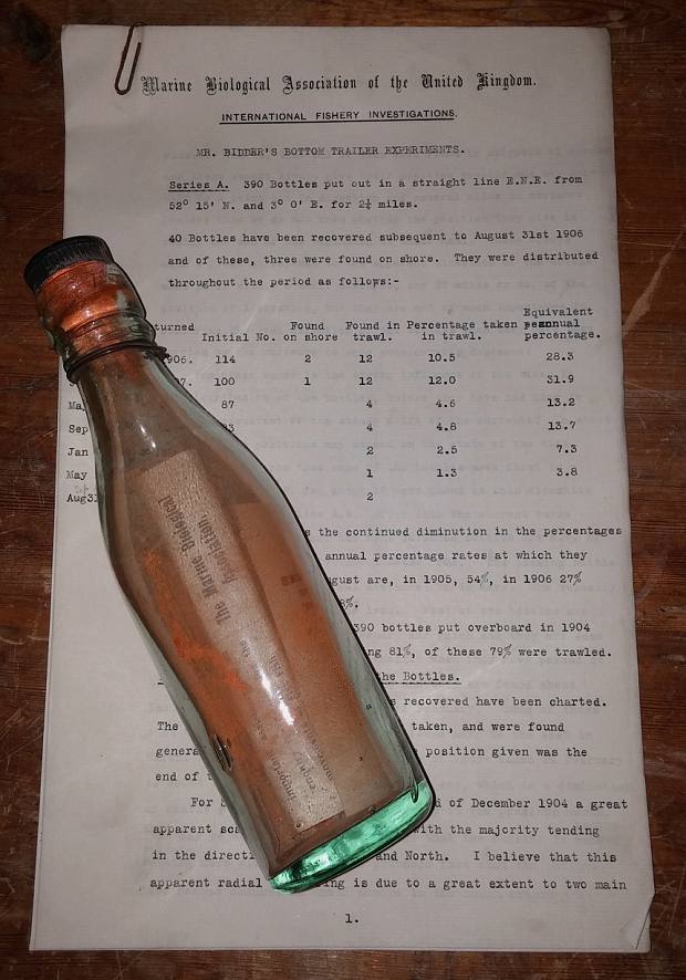 Un mensaje en una botella llega a su destino casi 100 a&ntilde;os despu&eacute;s