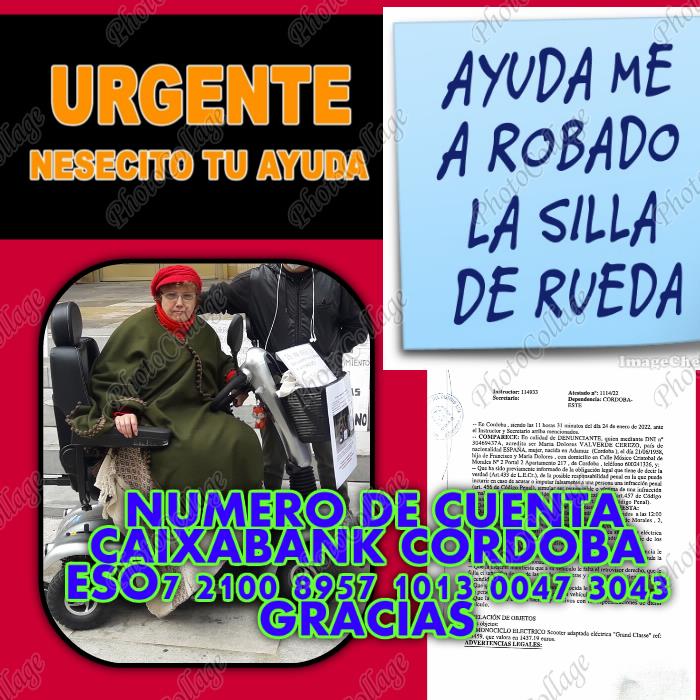 Ayuda me a robado la silla de ruedad 