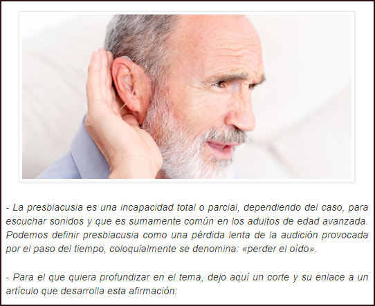  Importante: Diferencia entre sordera y presbiacusia