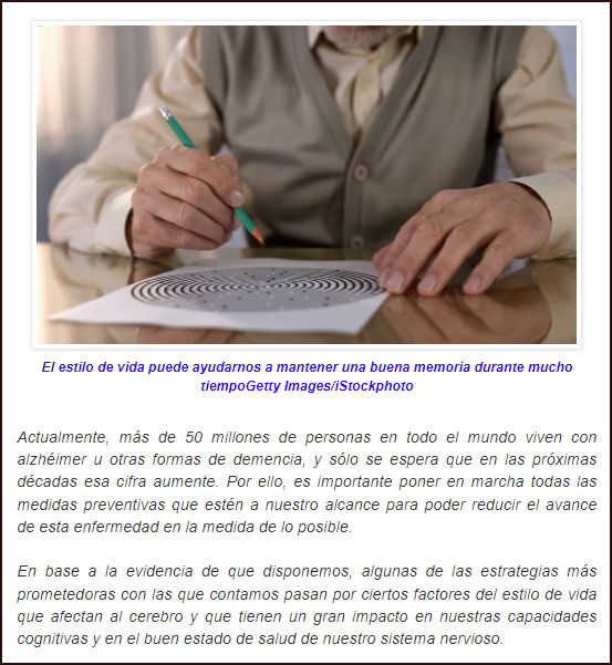  7 reglas que debes seguir para potenciar la memoria y combatir la demencia