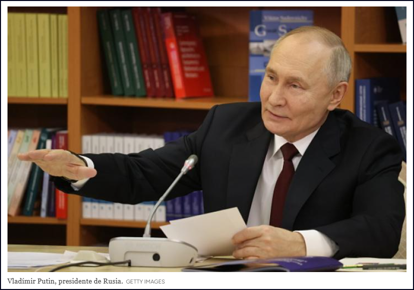Putin pone una condici&oacute;n para reunirse con  Zelenski: Presente pero sin firma