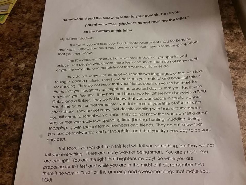 In one letter, a teacher sums up what test scores can't