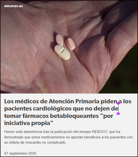  Betabloqueantes tras un infarto: por qu&eacute; no debes dejarlos sin consultar al m&eacute;dico