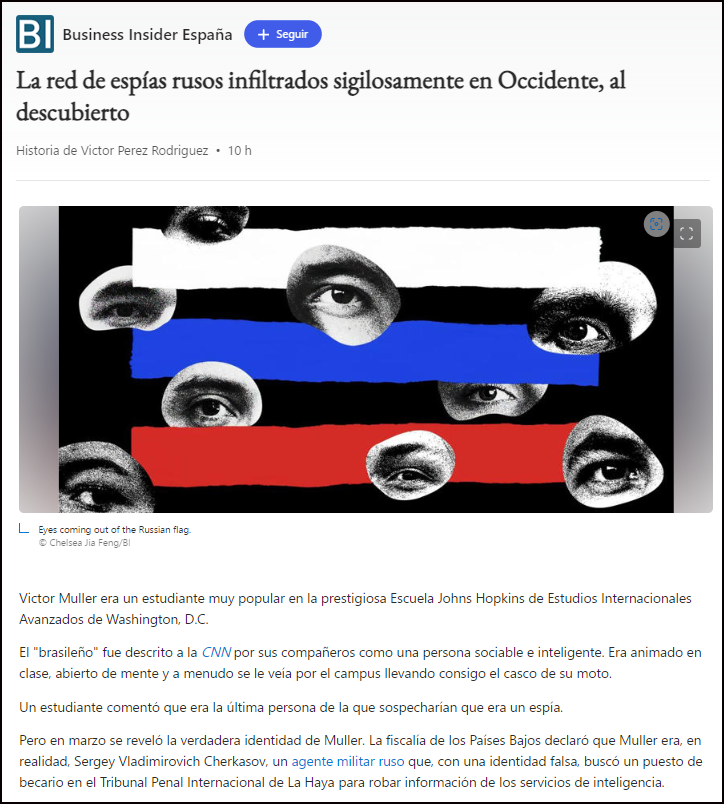  Esp&iacute;as rusos esparcidos por occidente quedan al descubierto