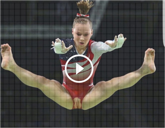 Unfassbar was dieser Turnerin w&auml;hrend einer Pr&auml;sentation in den olympischen Spiele passiert