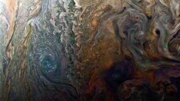  La hermosa 'piel' de Jupiter en primer plano: