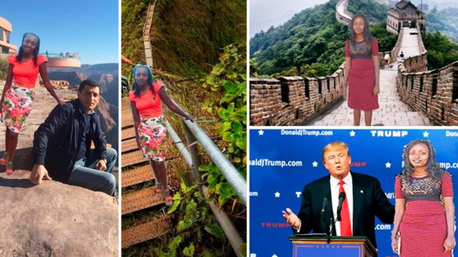 La mujer keniata que us&oacute; mal el Photoshop para simular sus vacaciones y se volvi&oacute; viral