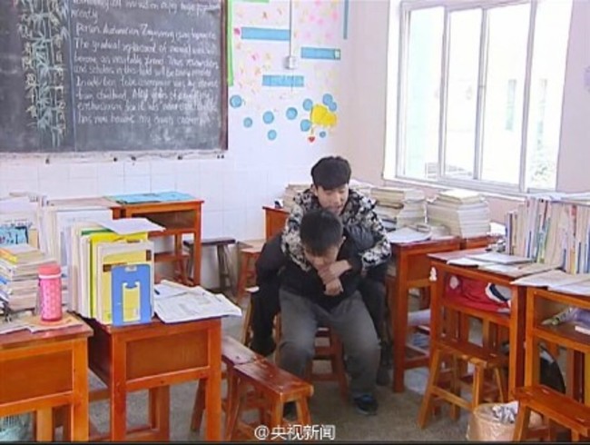 School Student Has Carried His Disabled Best Friend To Class For Three Years