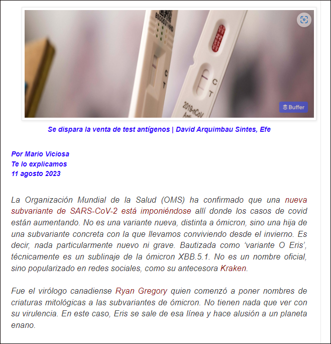 La COVID-19 resurge con s&iacute;ntomas leves, normalmente, pero graves en pacientes con varias patolog&iacute;as