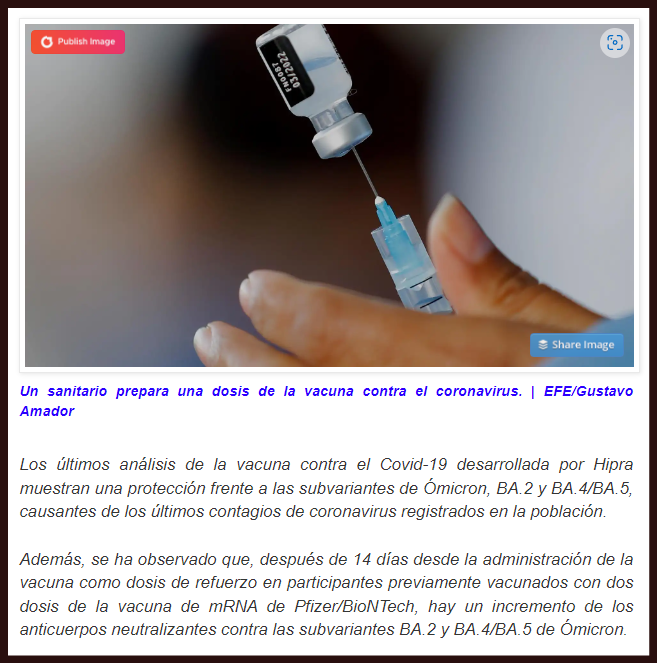 La vacuna espa&ntilde;ola contra la COVID-19 ya est&aacute; aqu&iacute; (octubre 2022) y va a cubrir todas las variantes