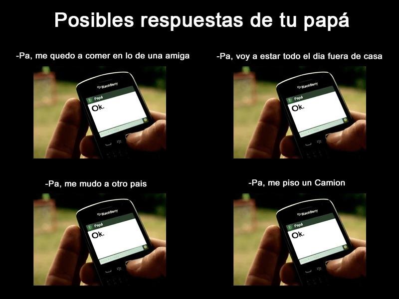 Posibles respuestas de tu papa (humor)