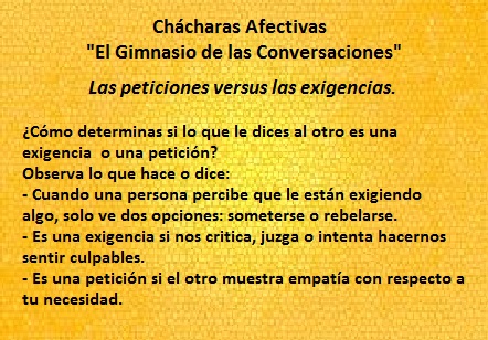 Ch&aacute;charas Afectivas "El Gimnasio de las conversaciones"