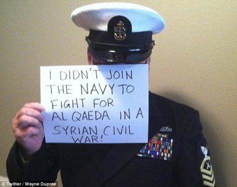 No me un&iacute; a la Marina para combatir por Al Qaeda en una guerra civil en siria