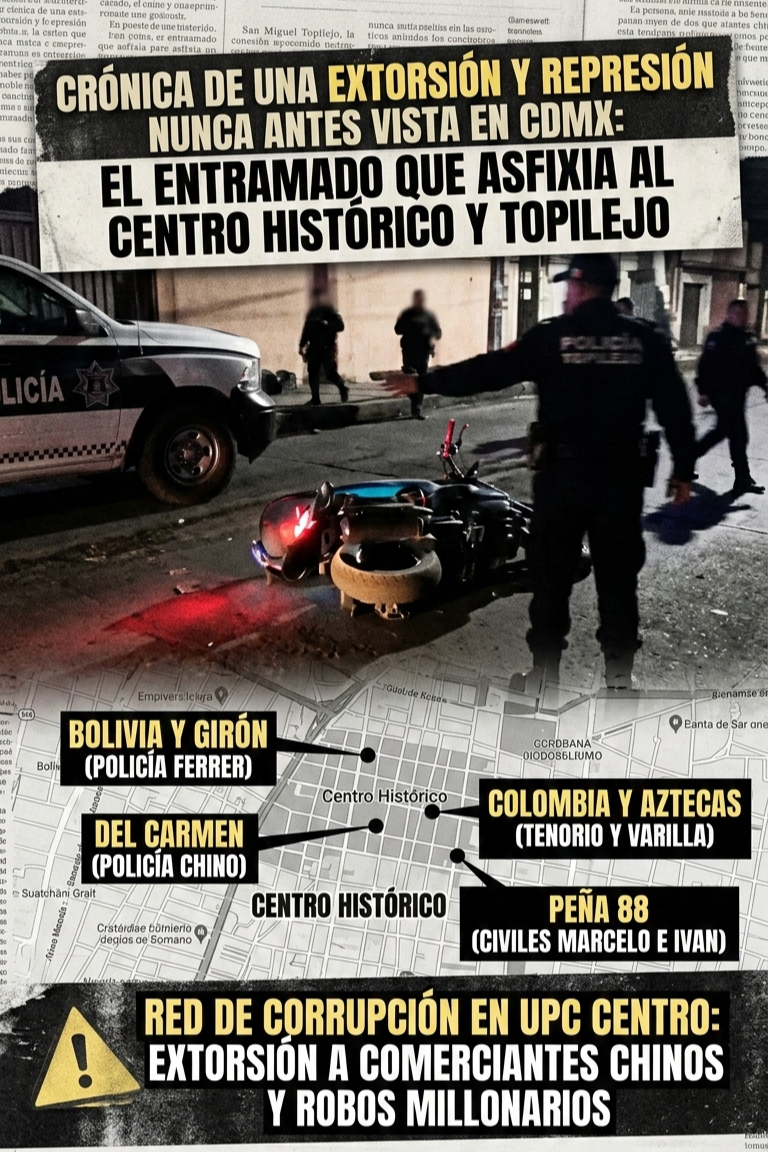 Corrupci&oacute;n y Represi&oacute;n: El Entramado de Extorsi&oacute;n que Asfixia al Centro Hist&oacute;rico y Topilejo