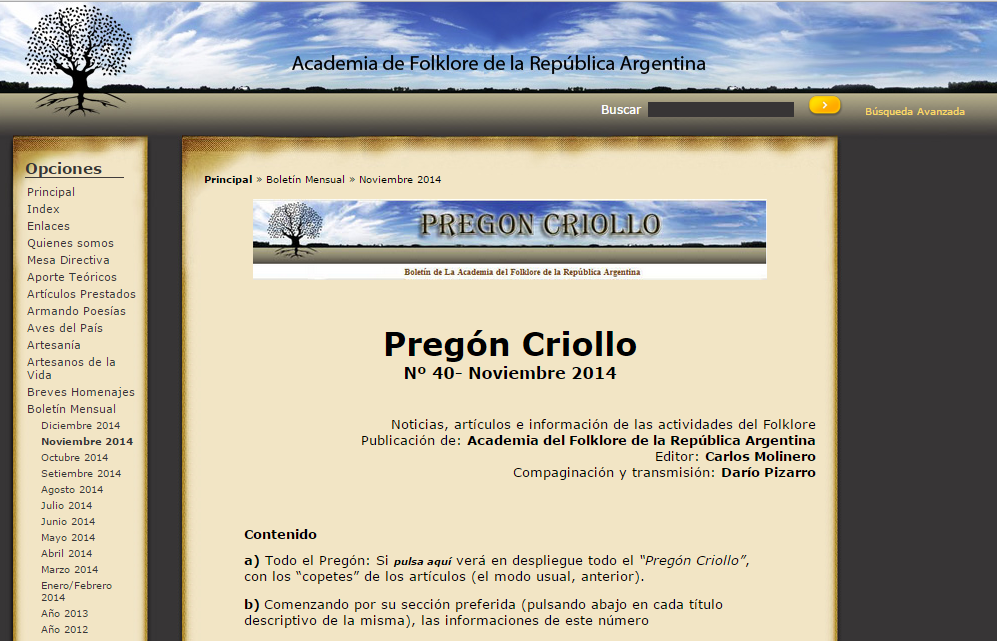 Una guarania con historia en el bolet&iacute;n de la Academia del Folklore de la Rep&uacute;blica Argentina