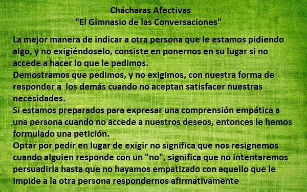Ch&aacute;charas Afectivas "El Gimnasio de las conversaciones"
