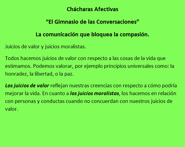 Ch&aacute;charas Afectivas