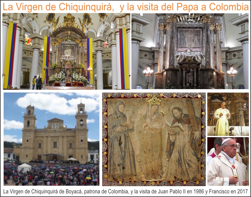  La virgen de Chinquinquir&aacute;,  y la visita del papa Francisco a Colombia