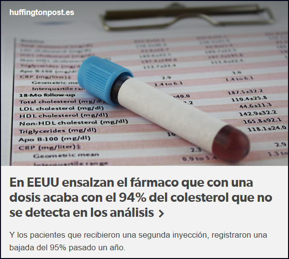  UN F&Aacute;RMACO QUE ACABA CON EL 94% DEL COLESTEROL INDETECTABLE