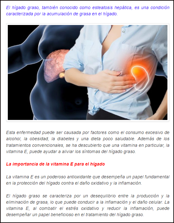  La vitamina que alivia los s&iacute;ntomas del h&iacute;gado graso