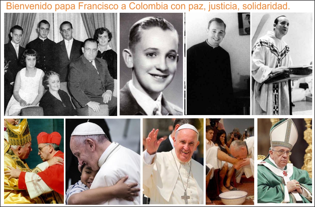 Bienvenido papa Francisco a Colombia con paz, justicia y solidaridad