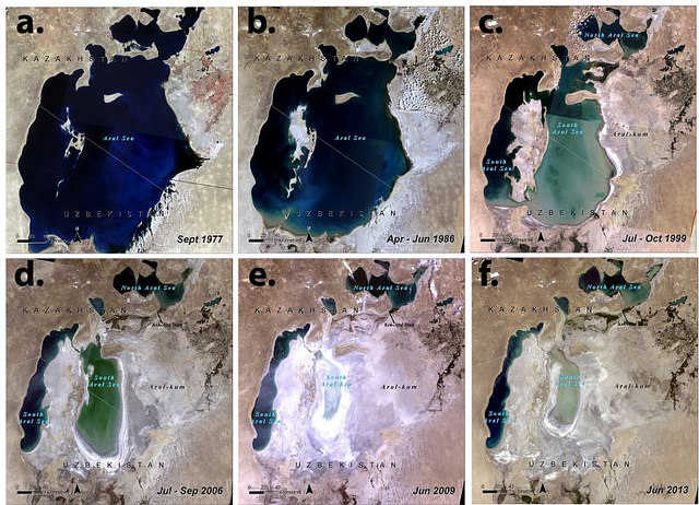  El mar de Aral desaparece, el cuarto lago m&aacute;s grande del mundo ha llegado a su fin