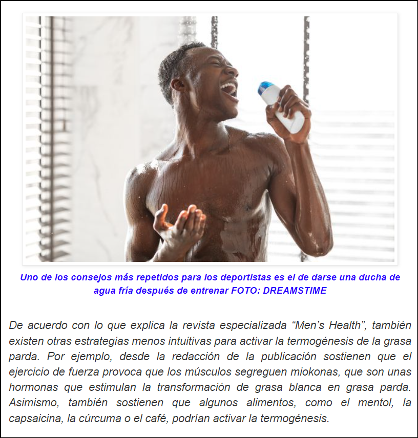  La termog&eacute;nesis, la grasa parda y como activarla para adelgazar