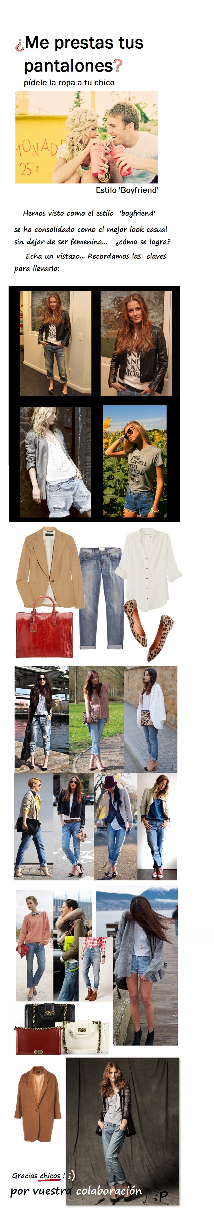 Tendencias: estilo boyfriend !!! r&oacute;bale la ropa a tu chico ;)