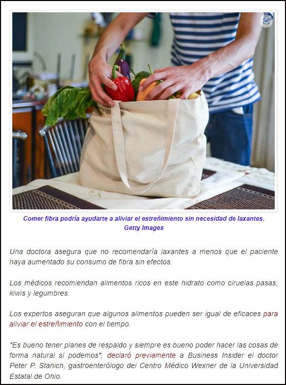 Alimentos (27), para combatir el estre&ntilde;imiento
