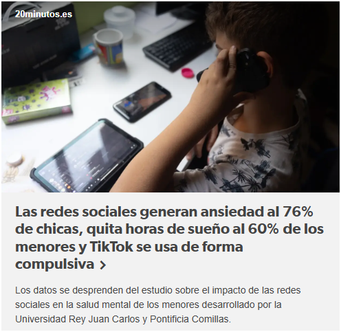 REDES SOCIALES: Generan ansiedad, insomnio y un uso compulsivo en j&oacute;venes