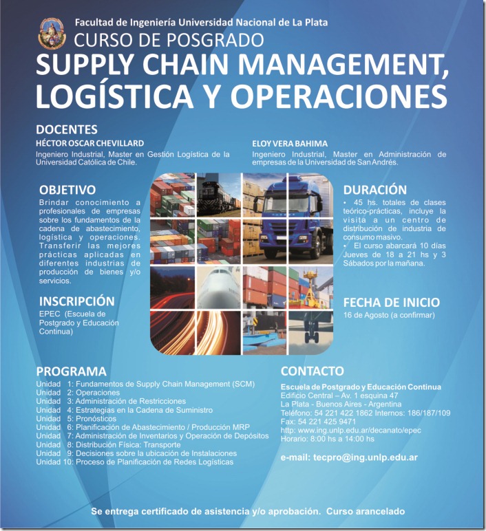 Curso de Posgrado Supply Chain, Log&iacute;stica y Operaciones‏