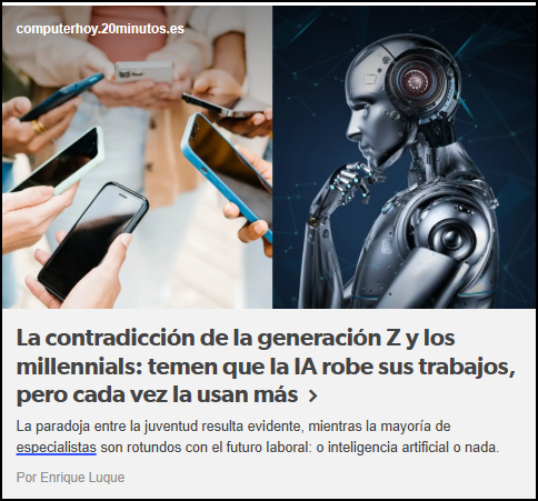 Generaci&oacute;n Z y millennials: Temen que la IA robe sus trabajos, pero cada vez la usan m&aacute;s