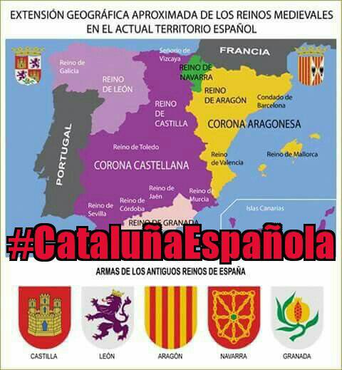 #Catalu&ntilde;aEspa&ntilde;ola Empezamos por Historia. Reino: Corona de Arag&oacute;n. Principado: Catalu&ntilde;a. Condado: Ba