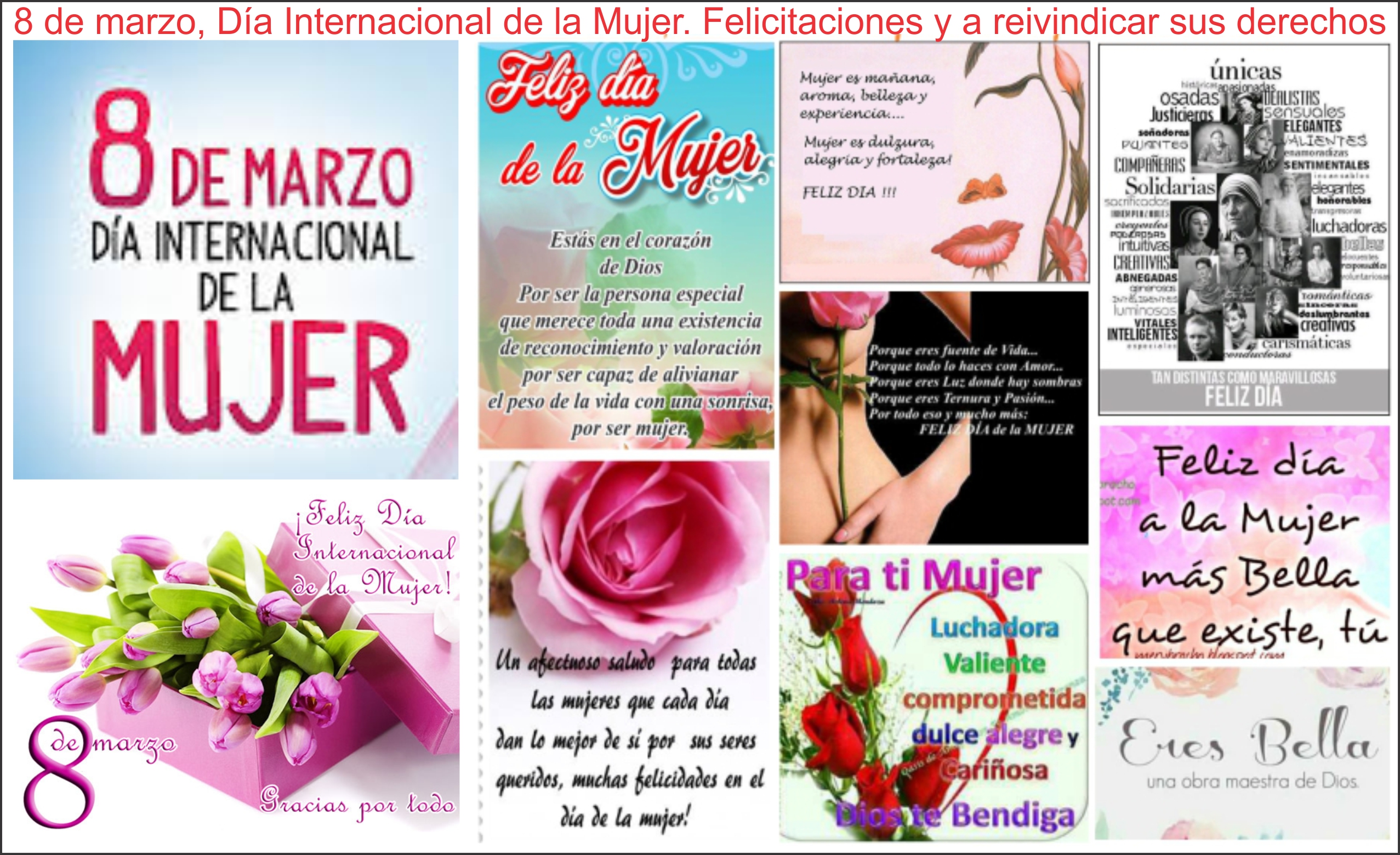 8 de marzo, D&iacute;a Internacional de la Mujer