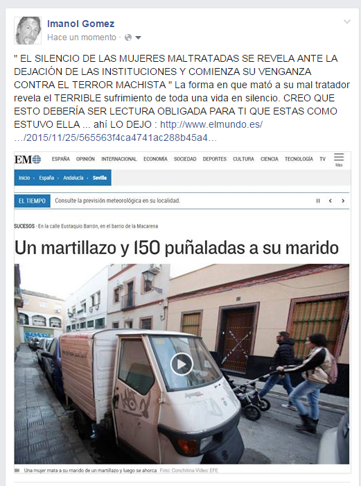 " LAS MUJERES MALTRATADAS SE REVELAN ANTE LA DEJACI&Oacute;N DE LAS INSTITUCIONES Y COMIENZAN SU VENGANZA "
