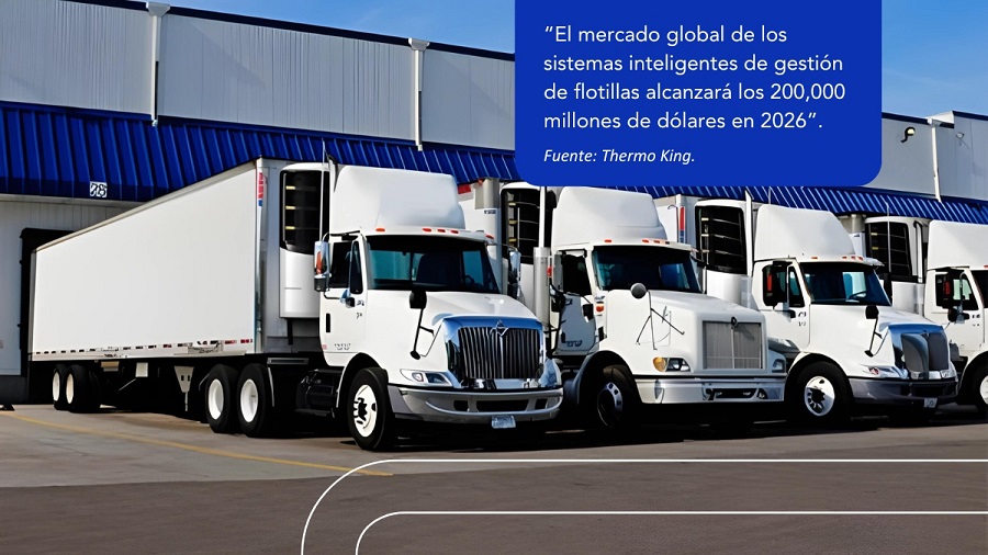 Operaciones inteligentes con flotas conectadas en el transporte de cadena de fr&iacute;o