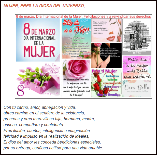  D&iacute;a de la Mujer, paso a paso