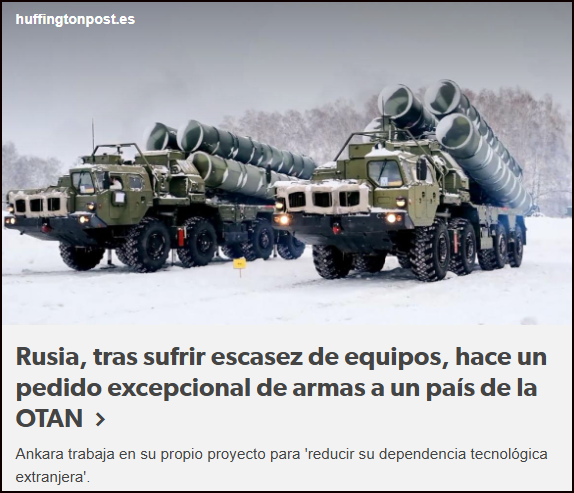 RUSIA necesita armas y se las pide a un Pais de la OTAN