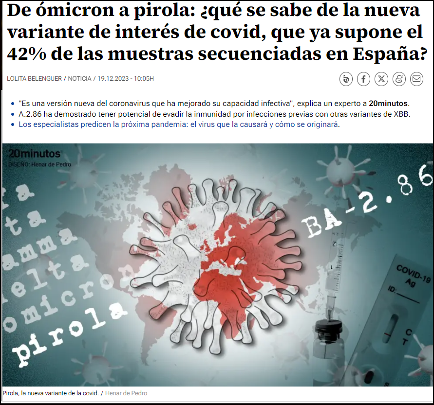  PIROLA: Llega la nueva variante de subvariante de COVID-19