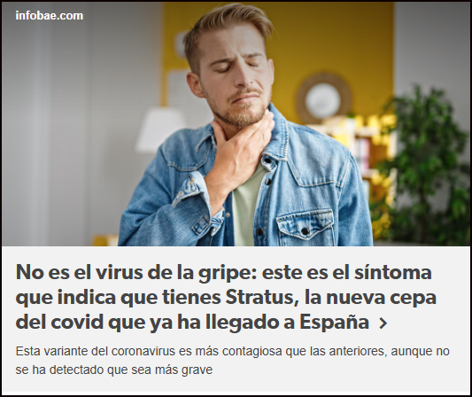  No es el virus de la gripe: este es el s&iacute;ntoma que indica que tienes Stratus (COVID)