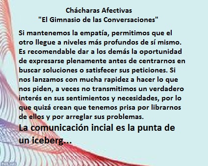 Ch&aacute;charas Afectivas "El Gimnasio de las conversaciones"
