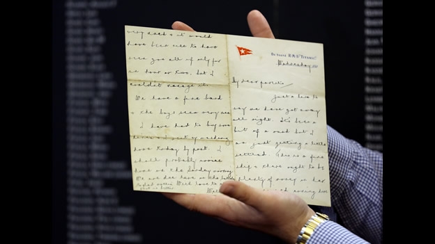 Una carta del director musical del 'Titanic' se vende en 141,600 d&oacute;lares