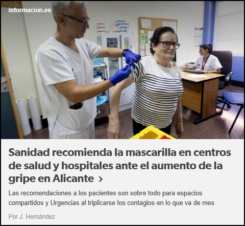 Vuelve la mascarilla a los Centros de Salud (Alicante-Espa&ntilde;a)