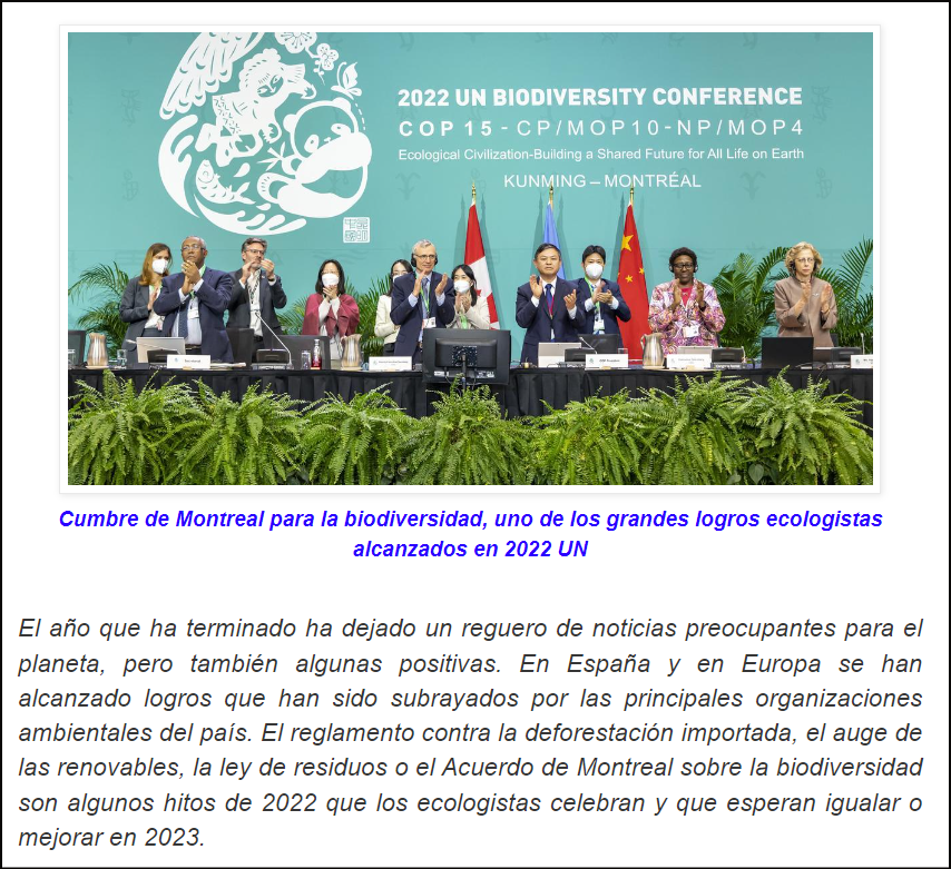 Balance de las grandes victorias medioambientales conseguidas en el a&ntilde;o 2022