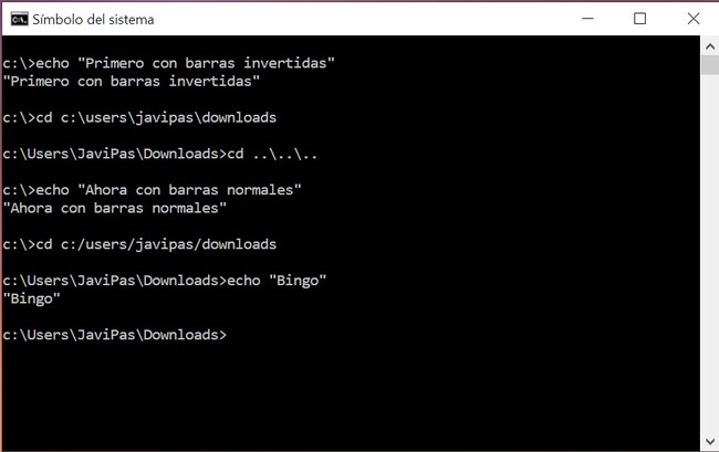 &iquest;Por qu&eacute; las rutas de directorios en Windows usan el "\" y no el "/"?