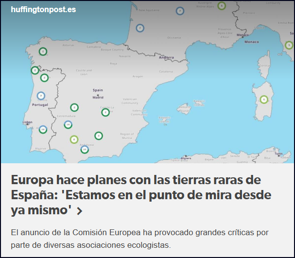 Las tierras raras de Espa&ntilde;a en el punto de mira de Europa